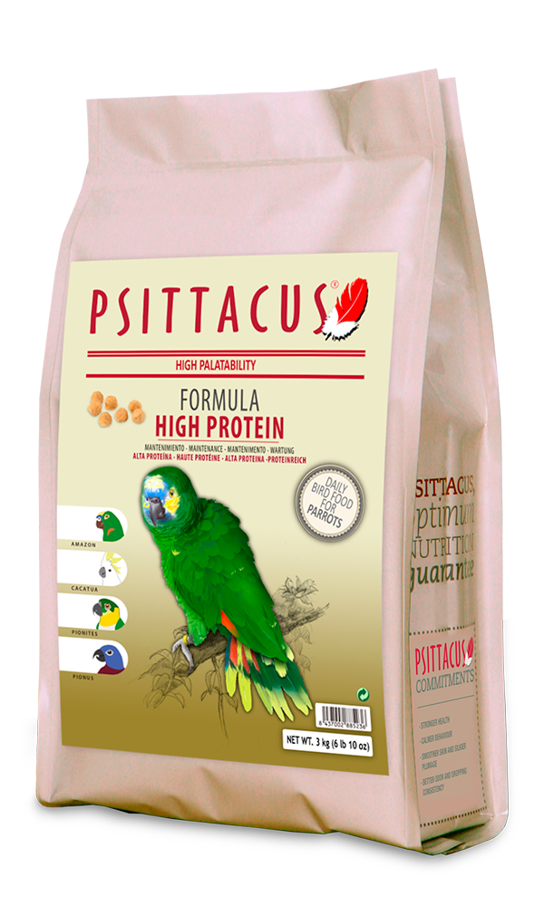 PELLET ALTA PROTEÍNA 3KG Amazonas, Cacatúas, Cacatúas blancas, Cotorras de collar, Loro cabeciazul