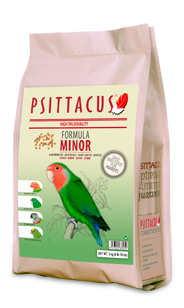 PELLET MINOR 3KG Agapornis, Forpus, Kakarikis, Pyrrhura