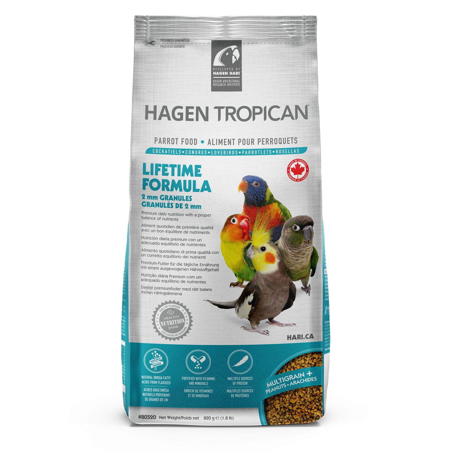 HARI TROPICAN MANTENCION GRANULOS 2 MM 1.8KG
