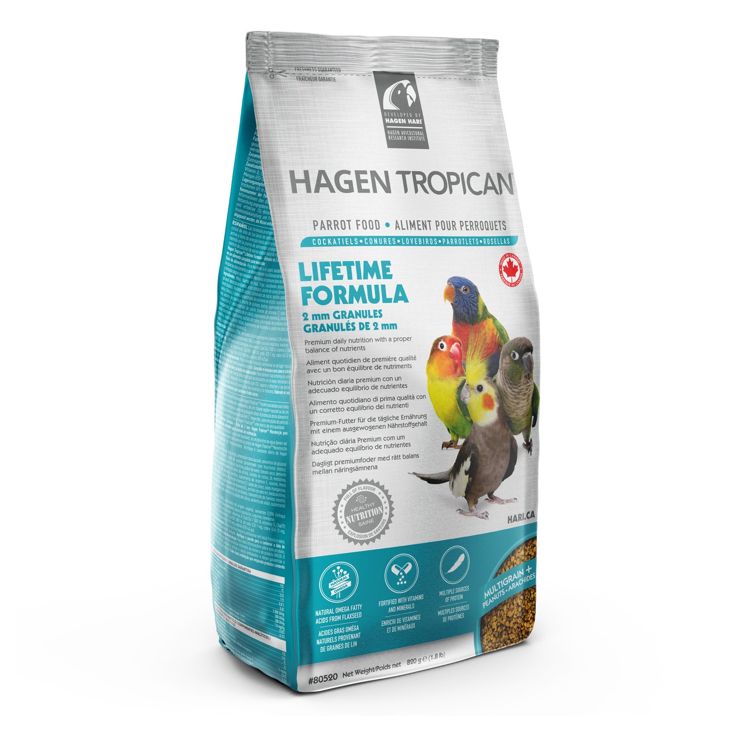 HARI TROPICAN MANTENCION GRANULOS 2 MM 1.8KG