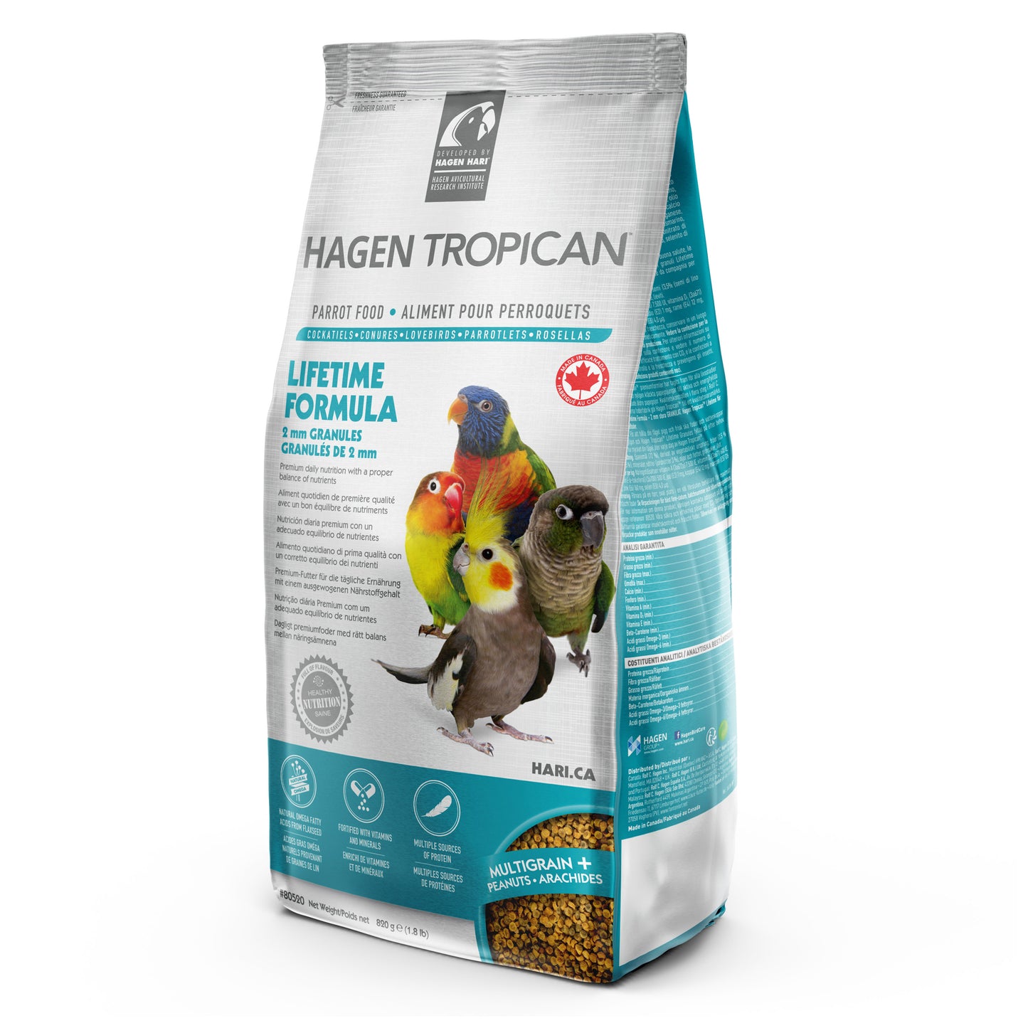 HARI TROPICAN MANTENCION GRANULOS 2 MM 1.8KG