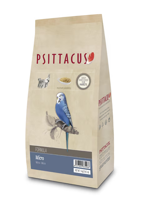 PELLET MICRO 1KG Neophemas, Ninfas, Periquito de rabadilla roja, Periquito ondulado