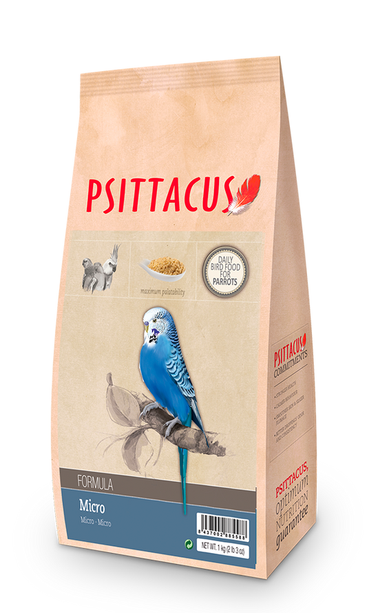 PELLET MICRO 1KG   Neophemas, Ninfas, Periquito de rabadilla roja, Periquito ondulado