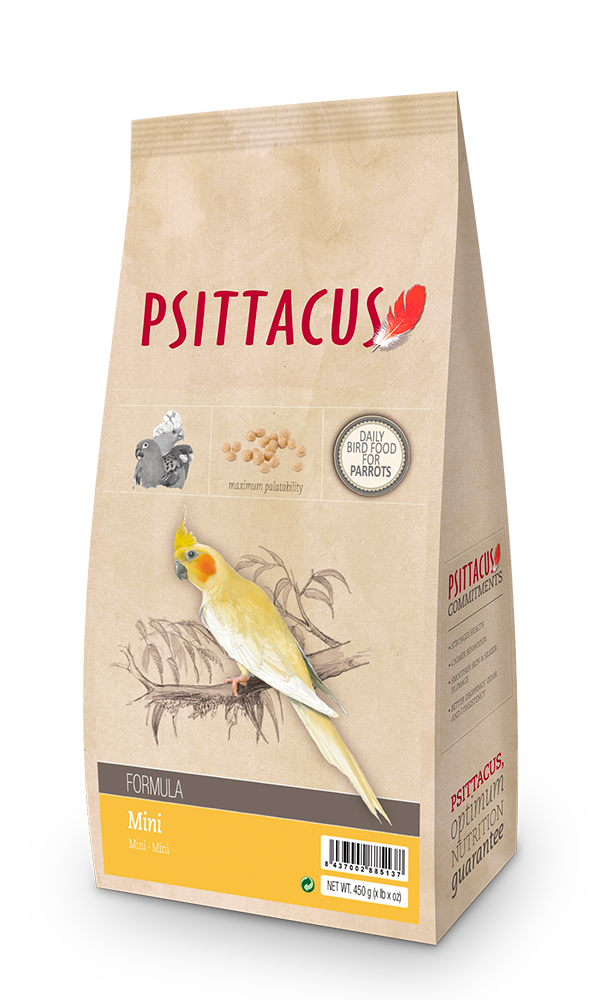 PELLET MINI 450 GR Cacatúa galah, Cotorra del sol, Ninfas, Rosellas