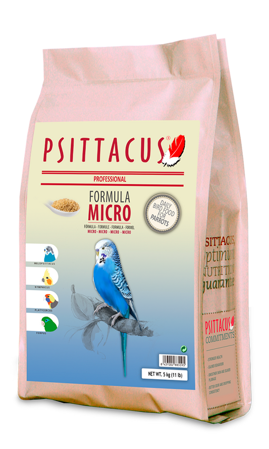 PELLET MICRO 5KG   Neophemas, Ninfas, Periquito de rabadilla roja, Periquito ondulado (copia)