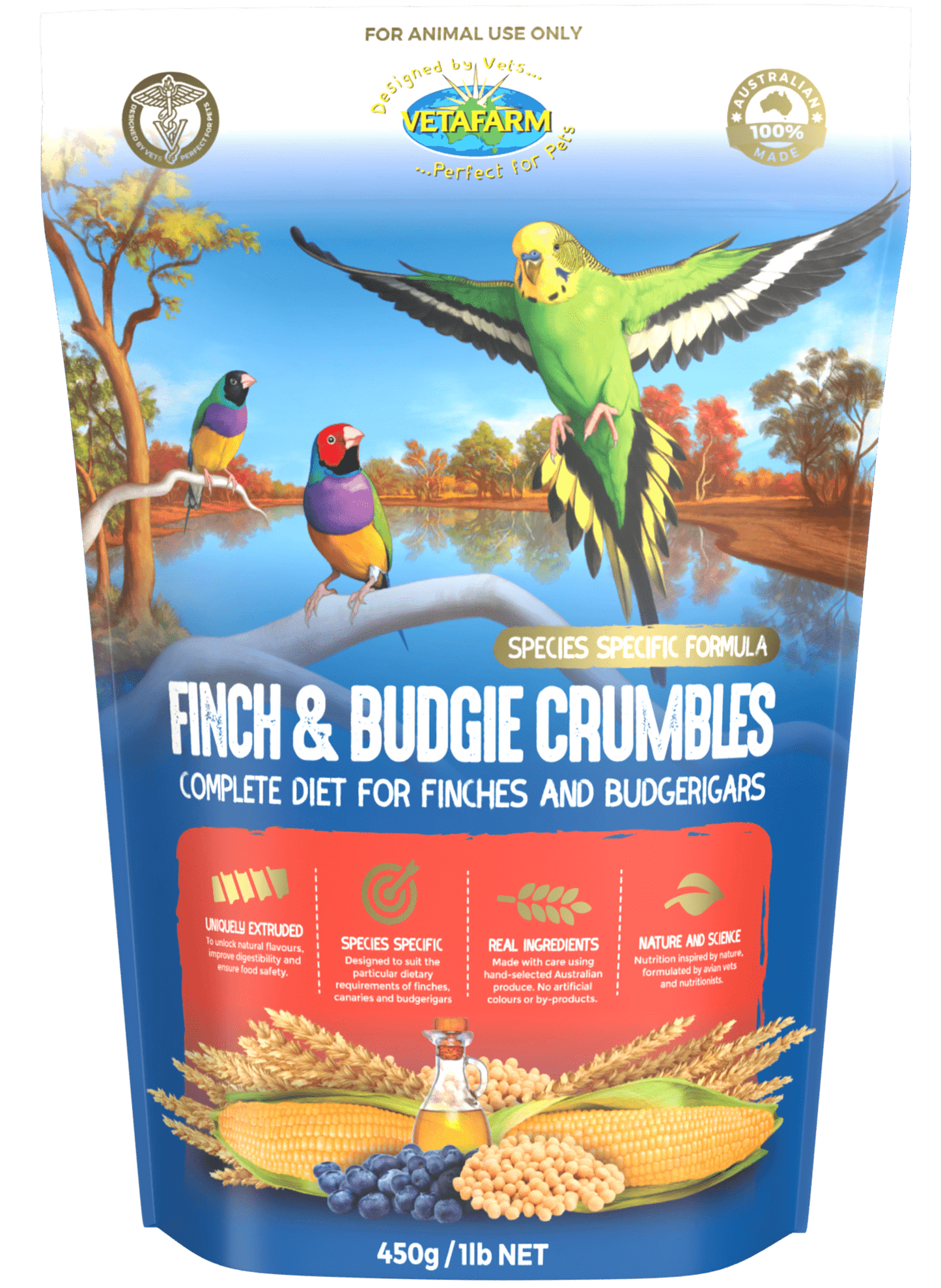 Finches & Budgies Crumbles, 450 Gramos