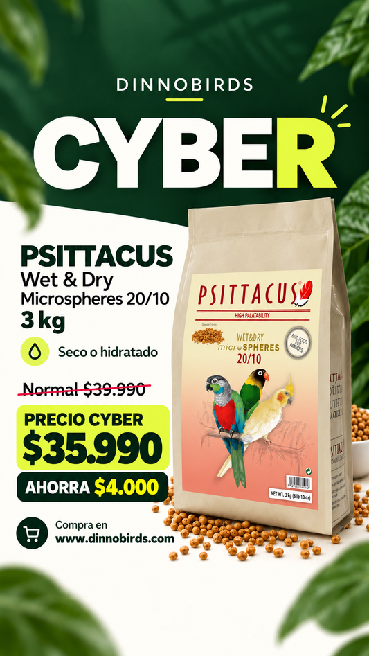Psittacus Wet & Dry Microspheres 20/10 3 kg