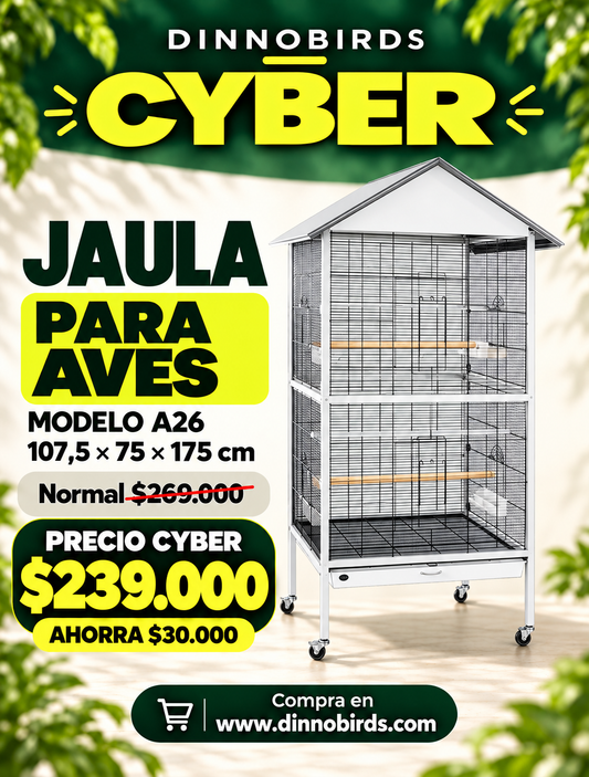 JAULA PARA AVES   Medidas: 107,5 x 75 x 175 cms A26