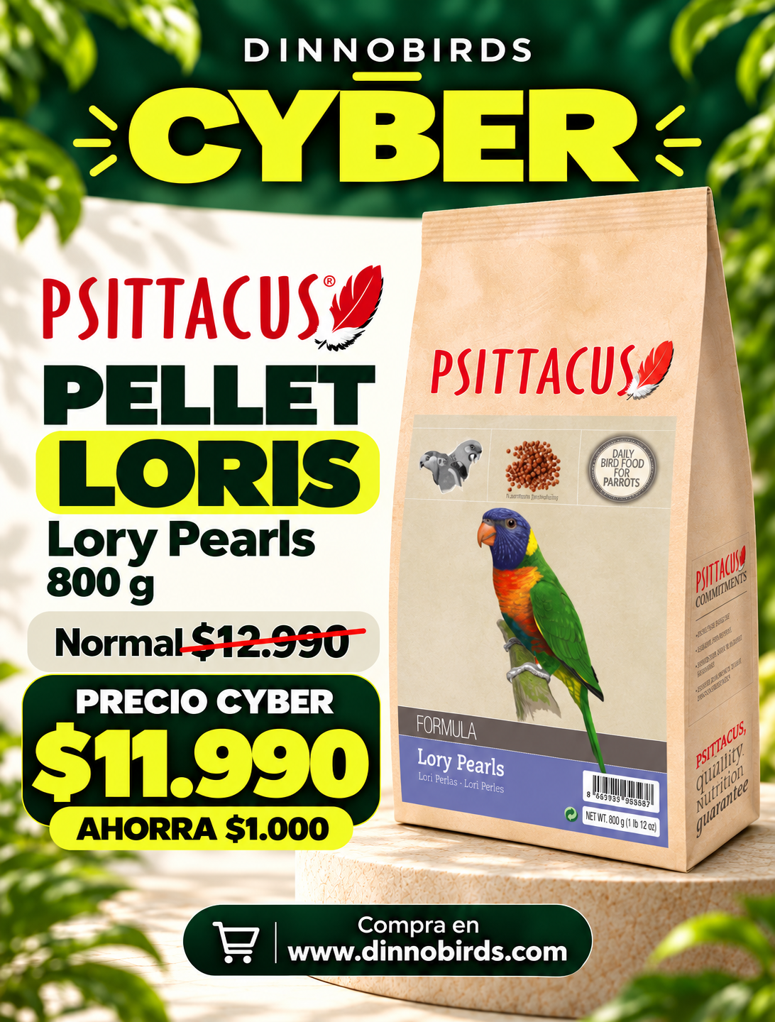 PELLET LORIS  800 GR