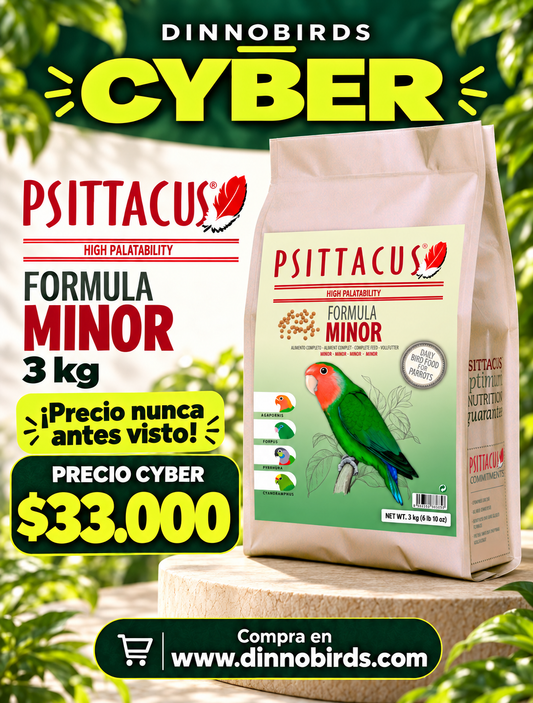 PELLET MINOR  3KG Agapornis, Forpus, Kakarikis, Pyrrhura
